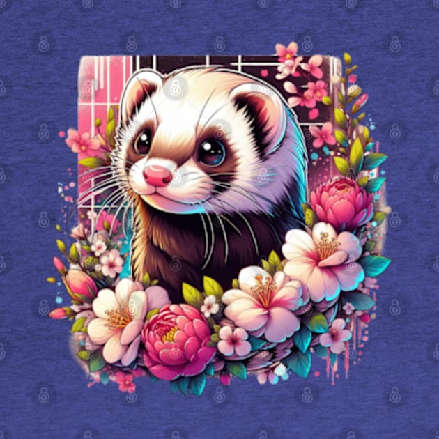 Beautiful ferret of spring by Malus Cattus